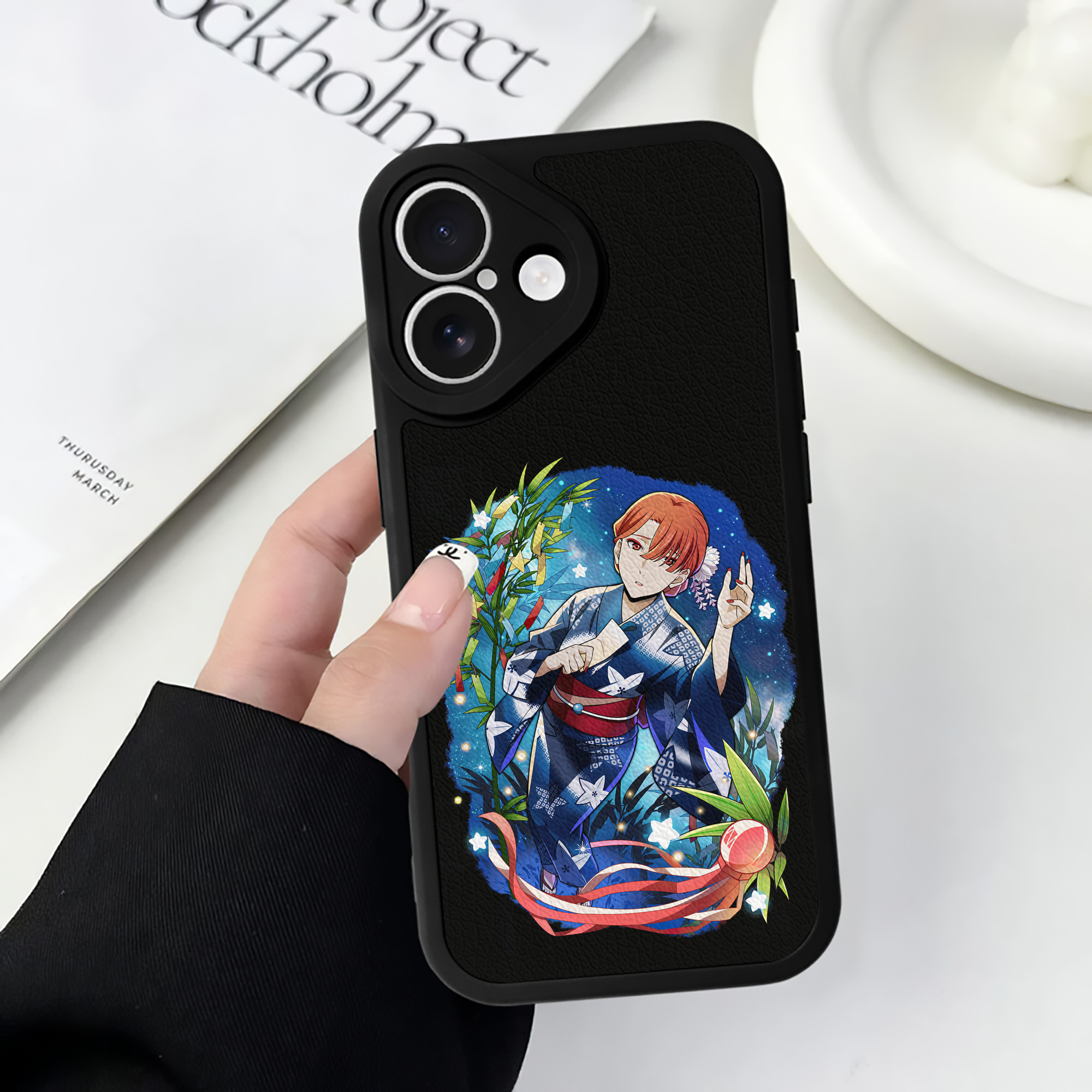 （画像用） 文豪ストレイドッグス Bungo Stray Dogs 【iPhone 16シリーズ対応】シリコンスマホケース（レザー調） 材質：シリコン